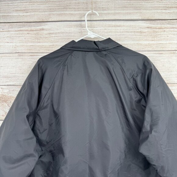 Vintage 80's Windjammer Sherpa‎ Lined Nylon Snap Down jacket Men's XL Black - Picture 4 of 14